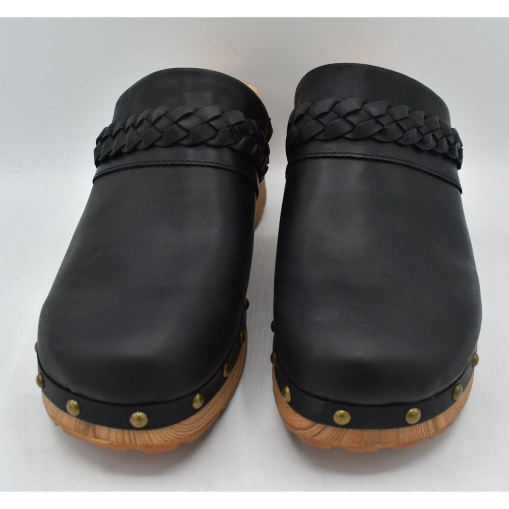 Kork‎ Ease Womens Size 11 Tilly Black Full Grain Leather Slip On Clogs Shoes - Picture 8 of 14
